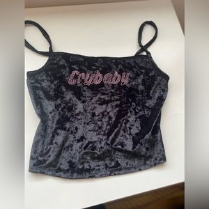 omighty black crop top